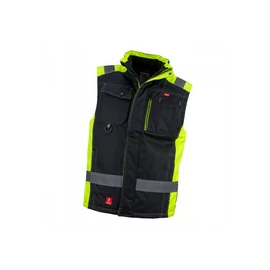 URGENT GL-7230 bélelt mellény L fekete/neon