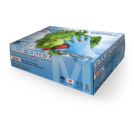 Kesztyű, BLUE latex L púderes /200db